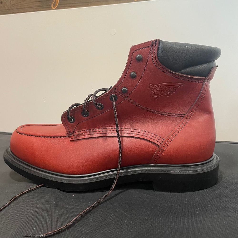 Red Wing Mens 6 Inch SuperSole Soft Toe Work Boots EH USA Made Red Brown 10 D